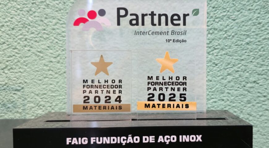 Melhor Fornecedor Partner 2024 e 2025 de Materiais pela InterCement Brasil